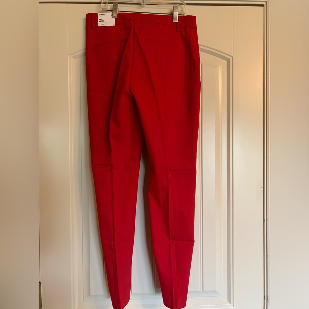 Express Women's Bold Red Straight Leg Pants - Picture 2 of 4
